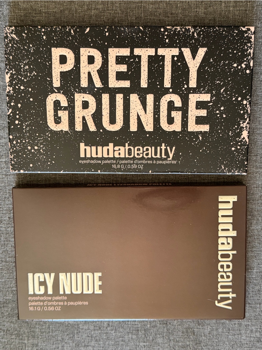HUDA BEAUTY Icy Nude & Pretty Grunge Duo Palette Set